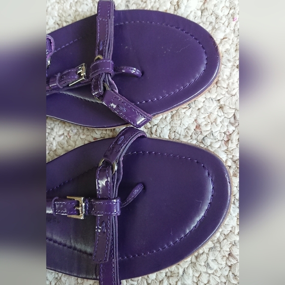 TOD’s T-Strap thong Sandals in Purple Patent Leather Size 6.5 - Picture 12 of 12
